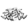 PATIKIL M2.5x8mm+4mm Male-Female Hex Standoff, 20 Pack Stainless Steel PCB