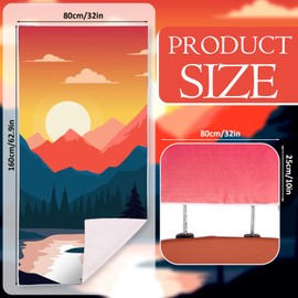 Tranqun 2 Pack Car Seat Towel Covers with Storage Bag Seat Post Workout Sweat Washable Cover Non Slip Car Towel for Dog Pet Workout Outdoor Sport Activities(Sedona)