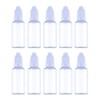 OHEETU 10Pcs 10ML Transparent Empty Squeezable Dropper Bottles Refillable Eye