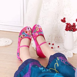 Bkotoo Encanto Mirabel - Zapatos de vestir para niñas - Zapatos de disfraz de princesa Isabela Madrigal, Rosa, 13.5 Toddler