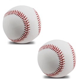 OMYOPY 2 Pack Blank Baseballs Solid Cork Core, 9 Inch Baseball Balls Unmarked Autographs Baseball for League Play, Pitching, Hitting, Batting, Fielding, Autograph, Gifts