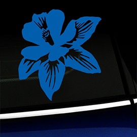 Columbine Flower - Vinyl Decal - Choose Color - [Azure Blue]
