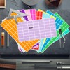 1176 Pack Rectangular Coloured Stickers Labels,12 Colours Rainbow Sticky Label,4cm