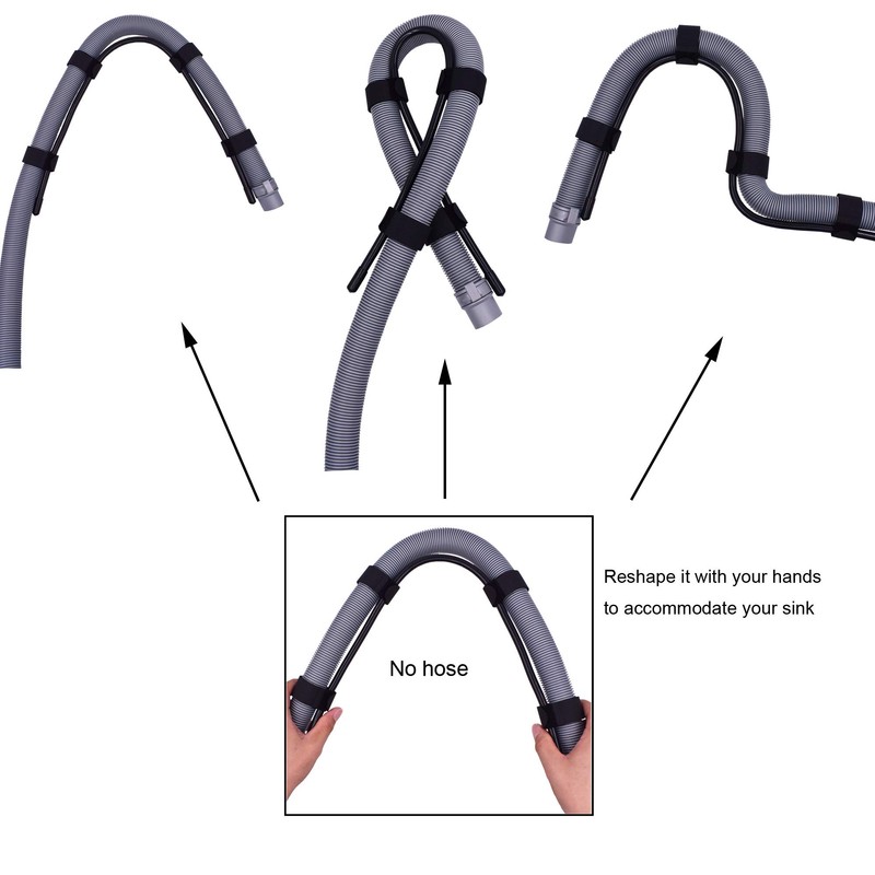 YYST Flexible Laundry Tub Washing Machine Discharge Hose Clip Hose