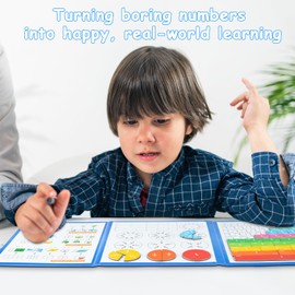 Magnetic Fraction Educational Puzzle(22X18cm), Fraction Fun Math Memory Cards