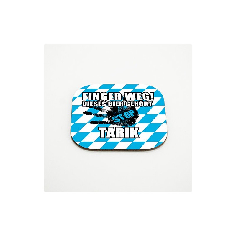 Untersetzer für Gläser mit Namen Tarik und schönem Motiv -