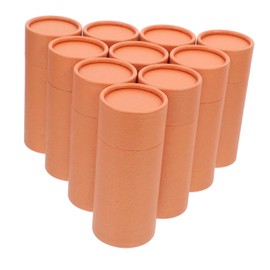 minkissy 10pcs Paper Box for Tea and Essential Oil Storage Durable Round Cardboard Tubes with Lid Elegant Packaging for and Personal Use
