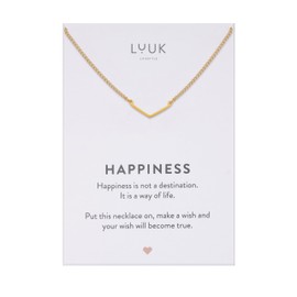 LUUK LIFESTYLE Modern Stainless Steel Necklace with Pendant, 50 cm Adjustable Length, Jewellery Gift for Best Friend, Silver, Stainless Steel