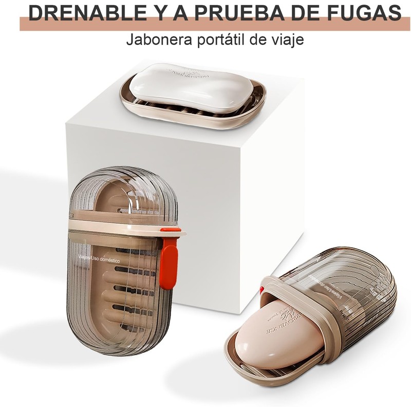 Jabonera de Viaje GAMAXIMA 129 Doble Capa Antideslizante y a