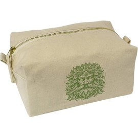 'Green Man Face' Canvas Wash Bag/Makeup Case (CS00043644)