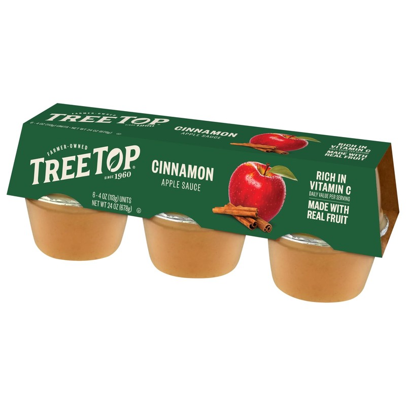 Tree Top Cinnamon Apple Sauce, 6 Count (Pack of 6)