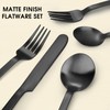 Black Silverware Set, LAZAHOME 20-Piece Flatware Cutlery Set Service for