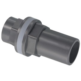PATIKIL GASKETED PIPE JOINT PVC WATER TANK PIPE SUPPLY PVC GRAY STRAIGHT DESIGN TUBE ADAPTER CONNECTOR 13mm ID DN 15