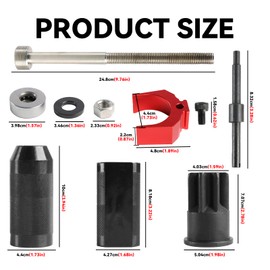 SleYuYir 8 PCS 9U-6891 Injector Sleeve Remover Installer Set+9U-7227 Injector Height Tool+J-38587-a Engine Barring Socket for CAT Caterpillar 3406E C-15 C-16 Engines