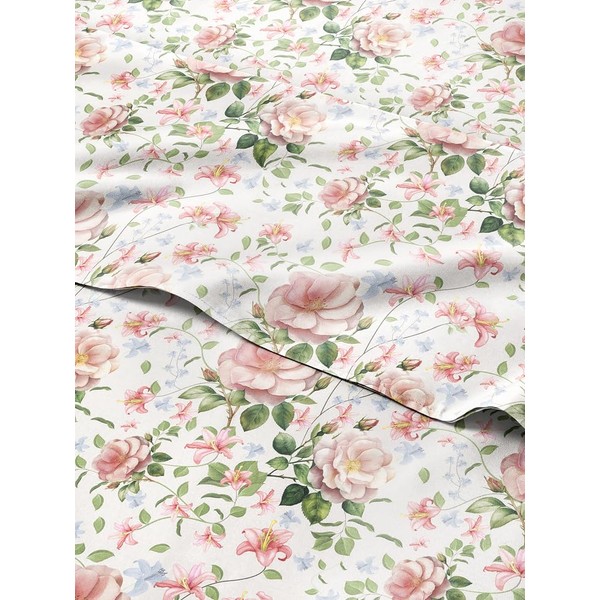 Floral Sheets - Pink Floral Rose Bed Sheet Set -