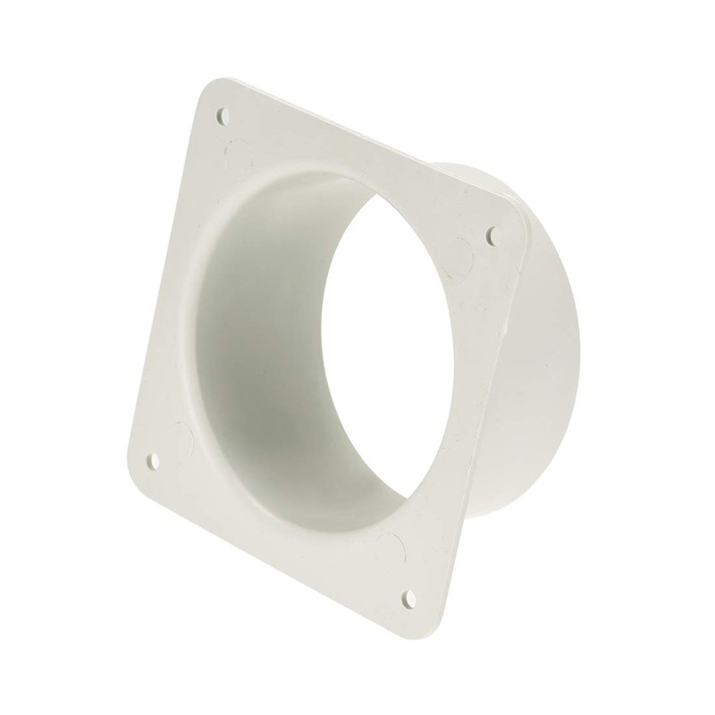 sourcing map 4Inch Duct Connector Flange ABS Plastic Air Outlet