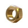 AHCMetric Hexagonal (Hex) Full Nuts Brass Self Colour M6 6mm (Pack of 10 Nuts)