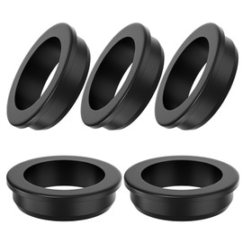 GAGIRA 5Pcs 2-1/16"ID, 2-1/2"Drill Hole Black Rubber Grommets, Top Hat Grommet Rubber Hole Plugs for Protecting Wires Cable