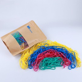 Rubber Bands, Size 33 (3 1/2" x 1/8''), Colorful Elastic Stretchable Non Latex Rubber Band Bulk, Durable Elastic Band Loops for Files Bank Paper Bills Money, Office or Home use,1/4 Pound Bag