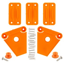 NeverBreak Parts - Igloo Cooler Replacement Parts - Large Orange Kit (3 Hinges, 2 latches with Posts and Screws) | High Strength Igloo Cooler Hinges Replacement with Latches | Ice Chest Repair Kit