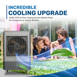 Hessaire Replacement Media Pads for Models: MC61M,MC61V,M250,MFC6000, 5300 CFM