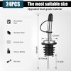 24Pcs Speed Pourer Mouth with Tapered Mouth and Cap Stainless