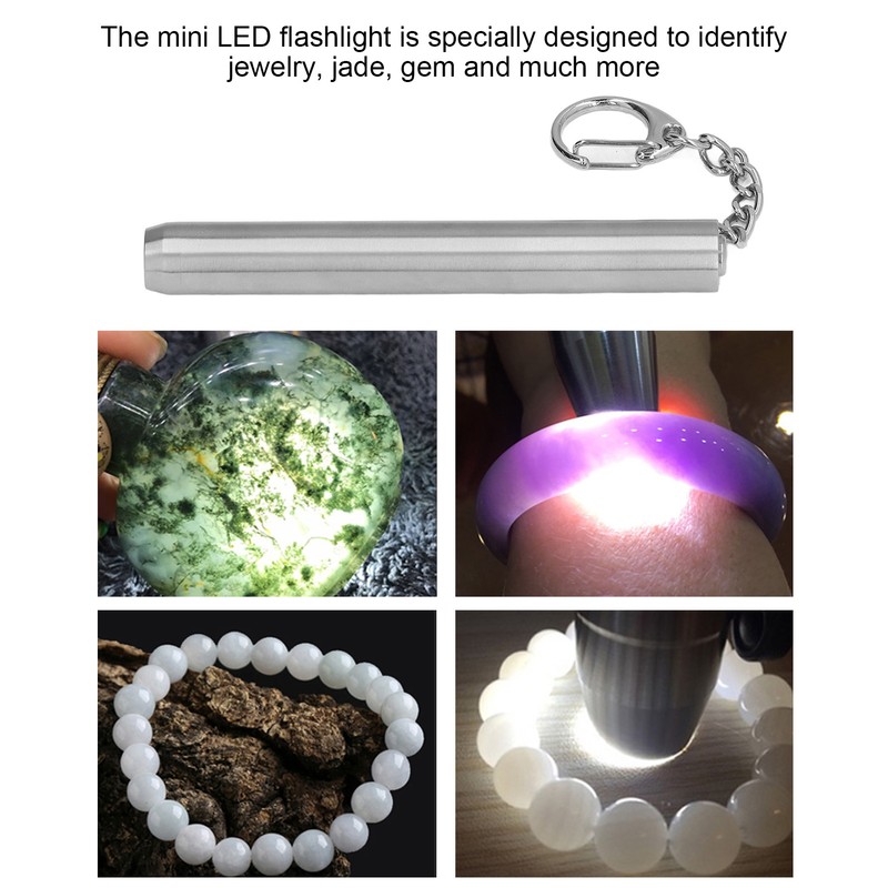 Mini LED Flashlight 500LM 304 Stainless Steel Portable with Snap