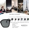 MAXJULI Oversized Sunglasses for Women Men UV Protection (C1 Black