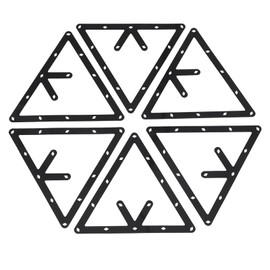 6Pcs Billiard Rack Sheet, Triangle Ball Holder Positioning 24x24cm/9.4x9.4in Space Saving Magic Snooker Flat Template for Pool Cue Accessory