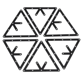 6Pcs Billiard Rack Sheet, Triangle Ball Holder Positioning 24x24cm/9.4x9.4in Space Saving Magic Snooker Flat Template for Pool Cue Accessory