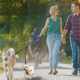 UQMIQURA Dog Lead for 2 Dogs, Lead for Two Dogs, Double Lead Adjustable 360° Rotating Dog Lead, Double Dog Double Lead Walking Black Trainer Lead for Small, Medium and Large Dogs