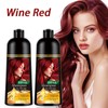 TOAE Hair Dye Shampoo, Red Wine Color, Moisturizing, 3in1 Step,