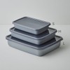 Noda Horo White Series Storage Container, Rectangle, Shallow Type, S,