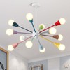 Aleslsop Colorful Chandelier,12-Light Sputnik Ceiling Light Fixture, Sputnik Chandelier with