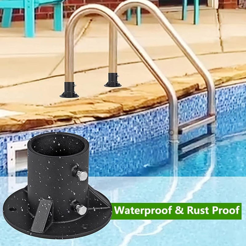 52mm Post Base, Heavy Duty Fence, Mailbox, Flagpole Bracket, Pool