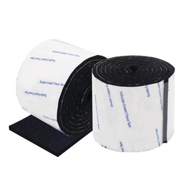 Shintop Felt Tape DIY Adhesive Heavy Duty Felt Strip Roll Cut into Any Shape to Protect Your Hardwood and Laminate Flooring, 1.96 x 39.3 Inches (Pack of 2, Black)