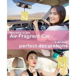 Newdv Funny Car Air Freshener Hanging 2Pcs,Funny Duck Goose Car Accessories Mirror Decor Hanging,Silly Yellow Duck Goose Air Fresheners Car Accessories for Women Funny Gifts for Men Car(Coconut)