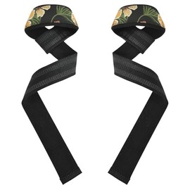 Hawaii - Correas de muñeca de levantamiento de hojas de Reen de 26 pulgadas, antideslizantes para levantamiento de potencia, entrenamiento de fuerza, soporte de culturismo para munecas de mano