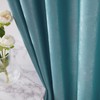 Melodieux Teal Velvety Semi Sheer Curtains 84 Inch Length for