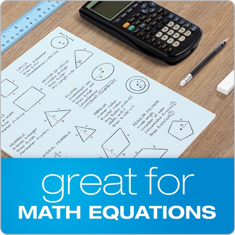 TOPS 33101 Quadrille Pads, 10 Squares/Inch, 8 1/2 x 11,