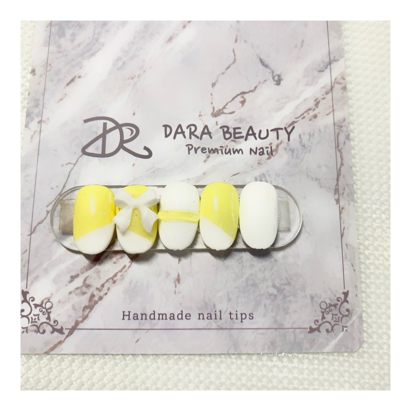 Dara Beauty June Art of the MonthYellow Ribbon Nail❣ -