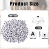 Gkhlg 1500Pcs Acrylic Alphabet Beads Set Smooth Round Letter Beads