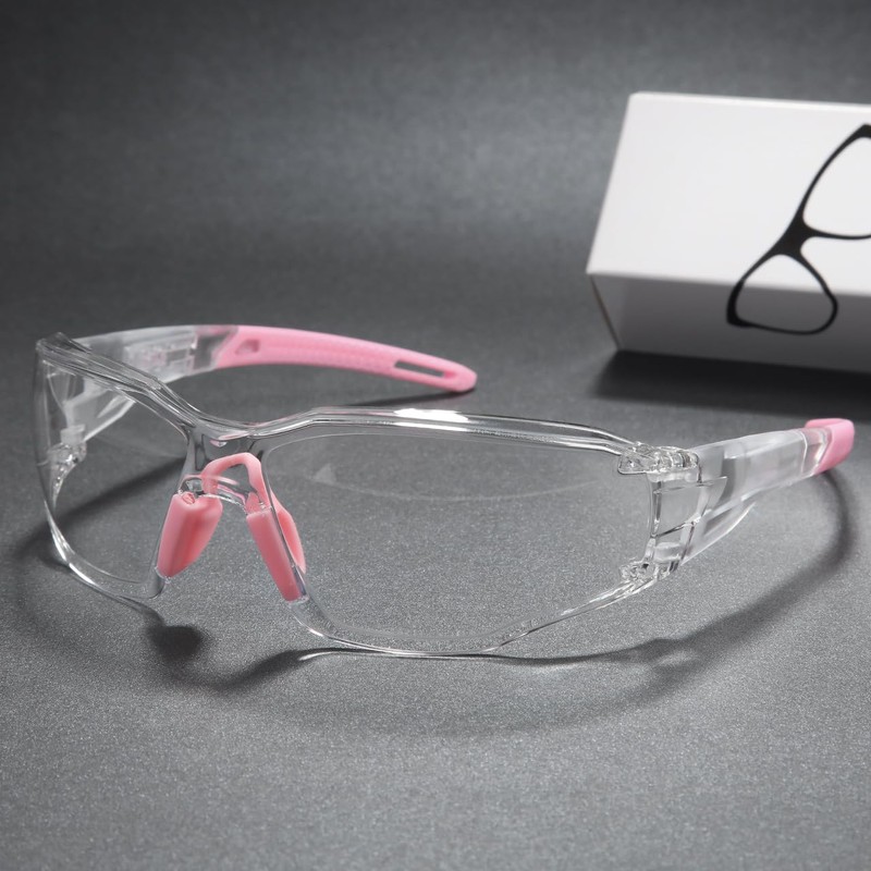 PAERDE Ultra-Lightweight Safety Goggles with Anti-Fog and UV Protection, Windproof