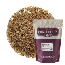 Organic Positively Botanicals Company, Gotu Kola, Herbal Tea Loose Leaf Botanical, 16 Ounce