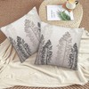 NOIRDAREL Grey Tree Pillow Covers 18x18 Inch Set of 2