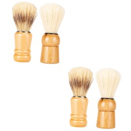 FRCOLOR 4pcs Handle Shaving Brush Boar Bristle Beard Brush for Men for Home and Salon Use Lightweight Travel Shave Accessory for Grooming Needs