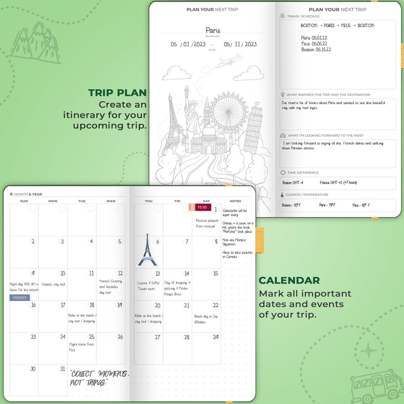 Clever Fox Travel Journal Pocket – Vacation & Road Trip