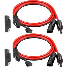 XRDS -RF 10AWG SAE to Solar Panel Connector Cable 3FT 2PCS, Heavy-Duty Tinned Copper, Solar Extension Cable with SAE Polarity Reverse Adapter for Solar Power Systems and Battery Connections