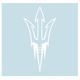 Arizona State Sun Devils Decal (WHT PITCHFORK DECAL (3",4",6",12",18"), 4 in)