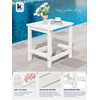 KINGYES Adirondack Outdoor Side Table, White